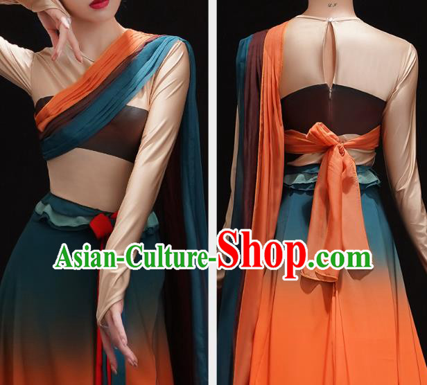 Chinese Classical Dance Clothing Traditional Dunhuang Flying Apsaras Dance Dress Goddess Group Dance Outfits