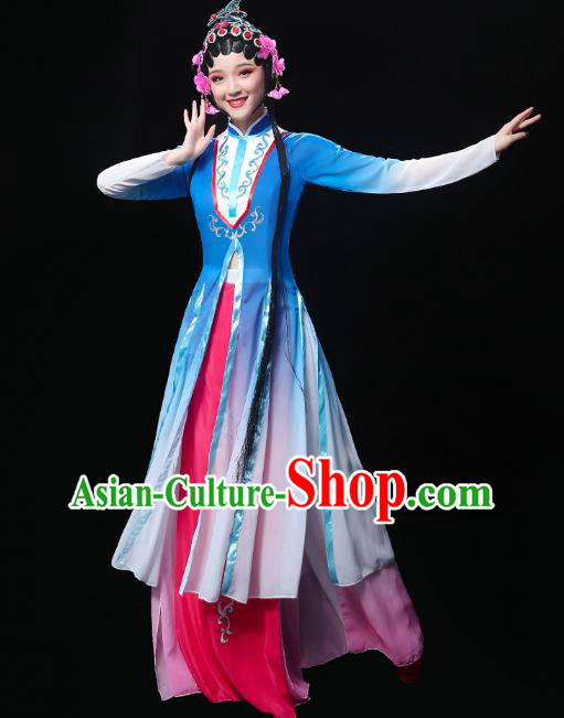 Chinese Classical Dance Clothing Beauty Dance Blue Dress Traditional Peking Opera Performance Costumes