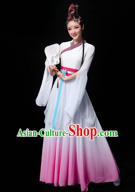 Chinese Umbrella Dance Performance Dress Traditional Fan Dance Outfits Classical Dance Fairy Clothing