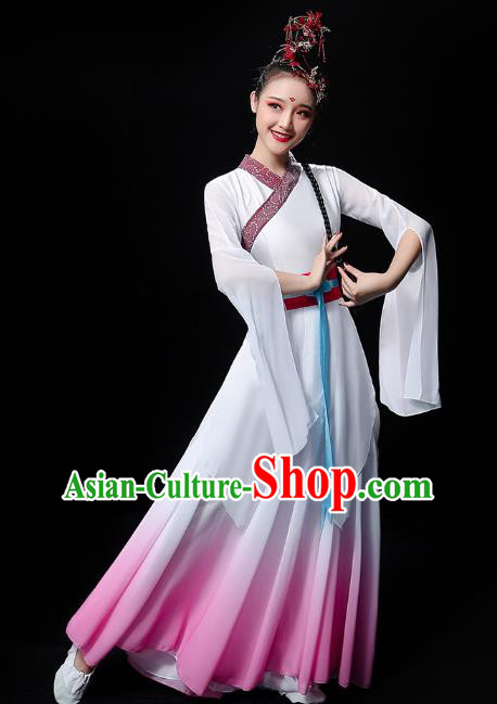 Chinese Umbrella Dance Performance Dress Traditional Fan Dance Outfits Classical Dance Fairy Clothing