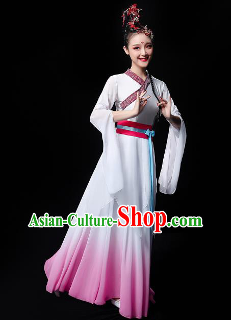 Chinese Umbrella Dance Performance Dress Traditional Fan Dance Outfits Classical Dance Fairy Clothing