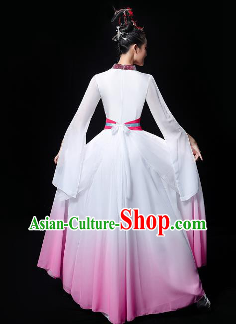 Chinese Umbrella Dance Performance Dress Traditional Fan Dance Outfits Classical Dance Fairy Clothing