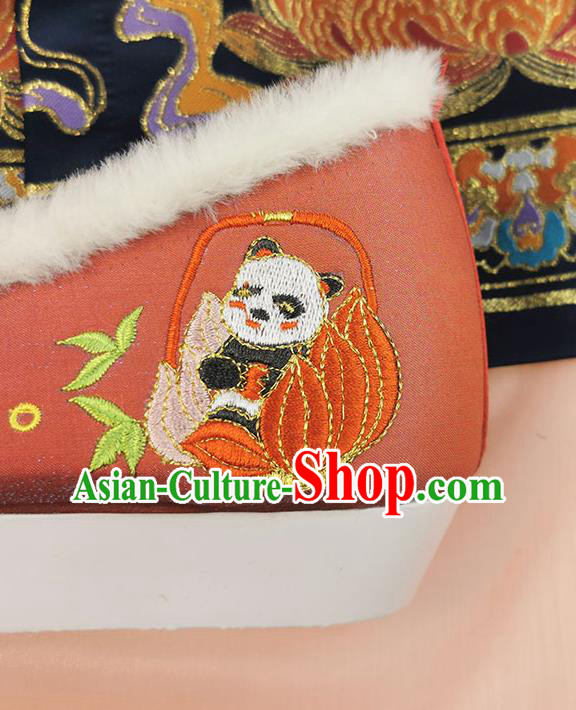 China Traditional Hanfu Red Shoes Ming Dynasty Embroidered Shoes Ancient Princess Shoes