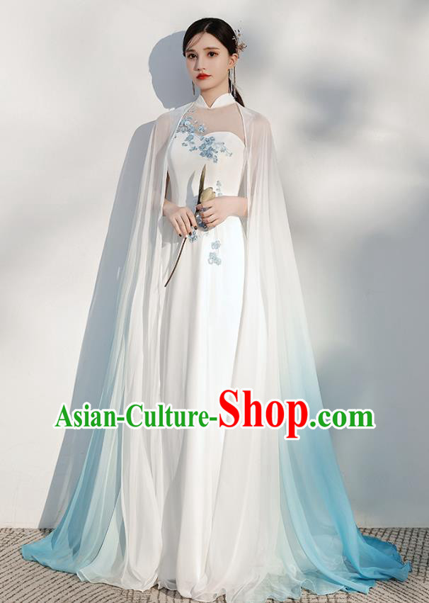 China Stage Show Full Dress Zither Performance Costume Annual Meeting Catwalks Clothing