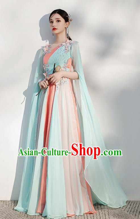 China Modern Dance Costume Annual Meeting Compere Clothing Chorus Performance Full Dress