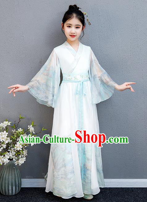Top Grade Girl Chorus Cheongsam Children Day Costume Classical Dance Performance Dress