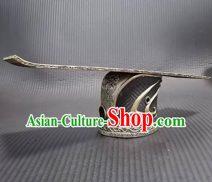 Chinese Ancient Drama Emperor Hair Crown Handmade Traditional Qin Dynasty King Headwear
