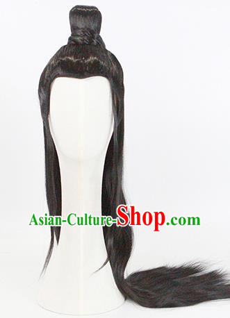 China Ancient Swordsman Wigs Headwear Traditional Song Dynasty Young Hero Wiggery