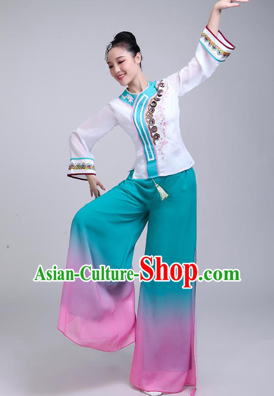 China Yangko Dance Outfits Folk Dance Clothing Fan Dance Group Dance Garment