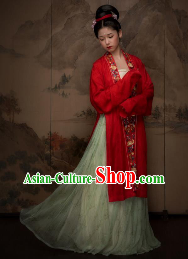 China Ancient Royal Princess Hanfu Dress Traditional Song Dynasty Noble Lady Historical Garment Costumes Complete Set