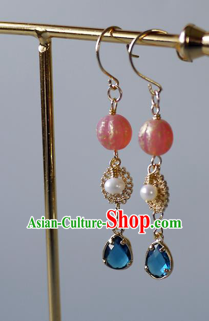 Chinese Ancient Qing Dynasty Court Ear Accessories Traditional Cheongsam Earrings