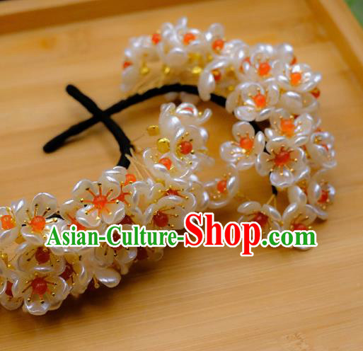 Chinese Ancient Imperial Consort Pearls Hairpin Traditional Song Dynasty Court Woman Hair Crown Headdress