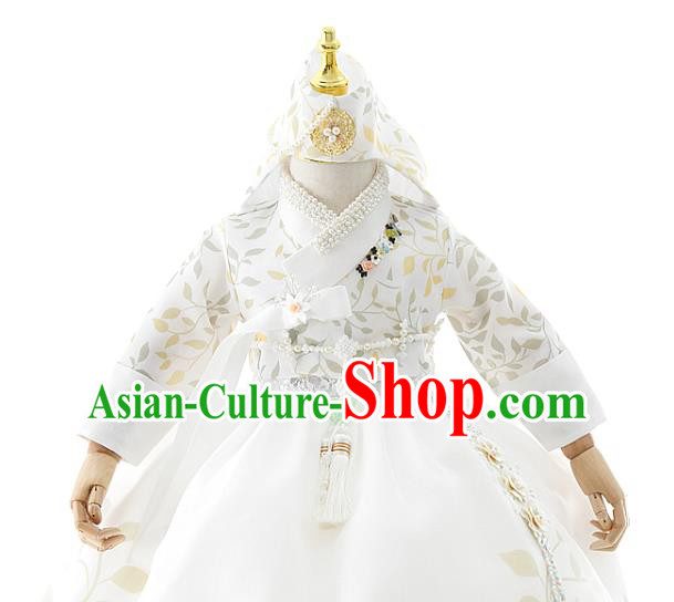 Korean Children Performance Dress Korean Girls Hanbok Clothing Traditional Dance Garment Costumes