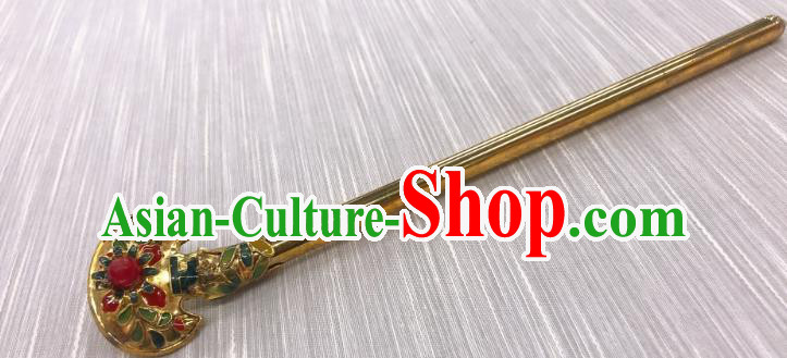 Korea Folk Dance Golden Hair Stick Korean Court Hanbok Hairpin Traditional Wedding Hair Accessories