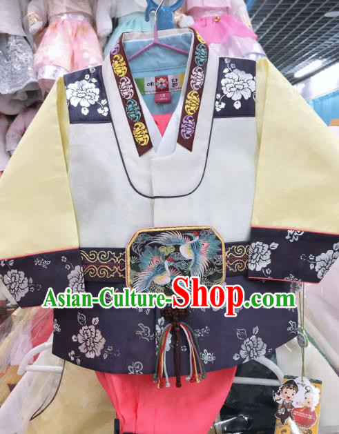 Korean Prince Hanbok Children Folk Dance Garment Costume Traditional Stage Performance Outfits Boys Clothing