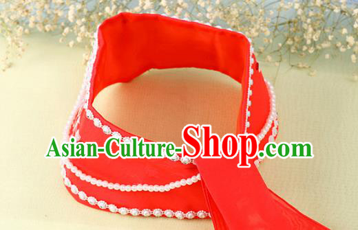 Korea Bride Headwear Korean Court Princess Headdress Traditional Wedding Hanbok Red Hat