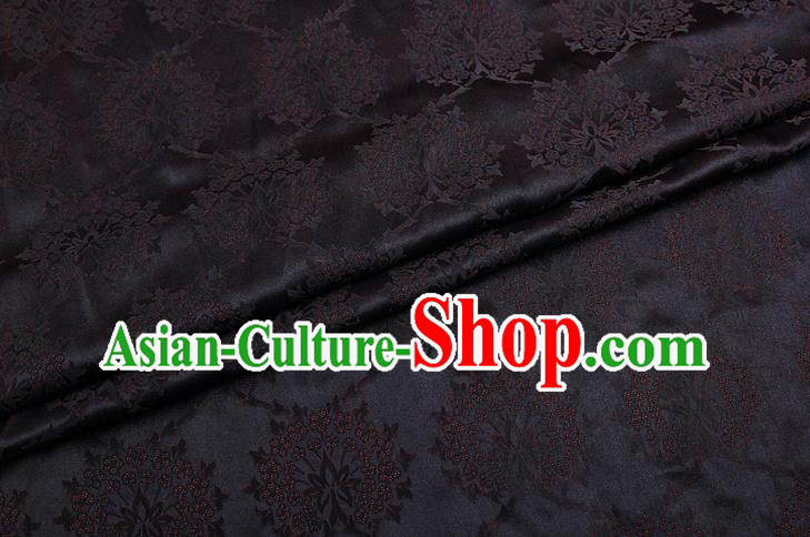 China Classical Phoenix Pattern Purple Gambiered Guangdong Gauze Cloth Traditional Cheongsam Silk Fabric