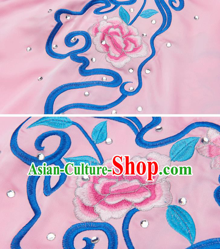 China Traditional Kung Fu Competition Pink Uniforms Tai Chi Martial Arts Costumes