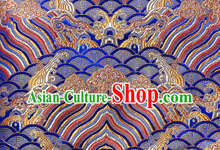 Chinese Traditional Royalblue Mandarin Jacket and Red Long Robe Wedding Bridegroom Tang Suit Costumes