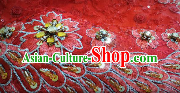 Chinese Classical Embroidered Red Toast Dress Traditional Wedding Bride Cheongsam Clothing