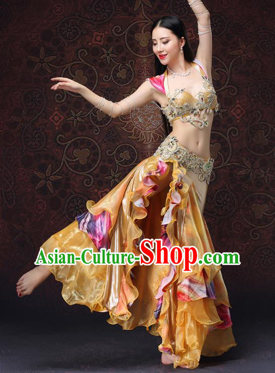 Indian Oriental Dance Bra and Skirt Uniforms Asian Belly Dance Performance Costumes