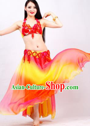 Indian Belly Dance Costumes Asian Oriental Dance Bra and Skirt Stage Performance Uniforms