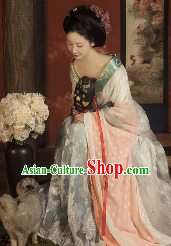 China Southern and Northern Dynasties Historical Clothing Ancient Court Princess Hanfu Dress Apparels