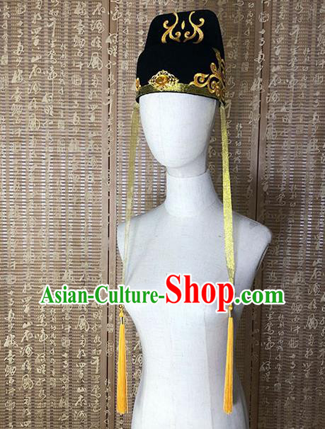 Chinese Ancient Swordsman Hat Traditional Tang Dynasty Imperial Bodyguard Headwear