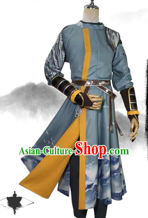 Chinese Cosplay Beadle Apparels Tang Dynasty Knight Garment Costumes Ancient Swordsman Clothing