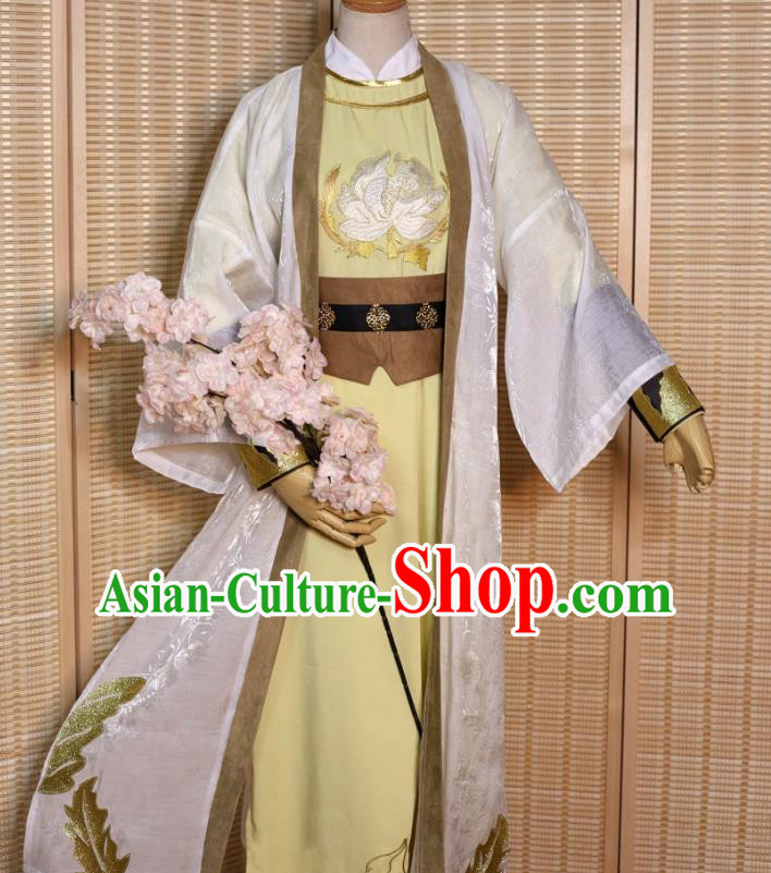 Chinese Cosplay Swordsman Jin Guangyao Apparels Ancient Knight Garment Costumes Tang Dynasty Chivalrous Male Clothing