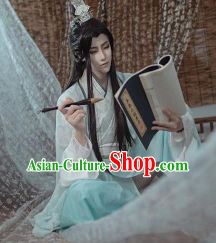 Chinese Cosplay Swordsman Shen Qingqiu Apparels Ancient Noble Childe Garment Costumes Jin Dynasty Prince Clothing