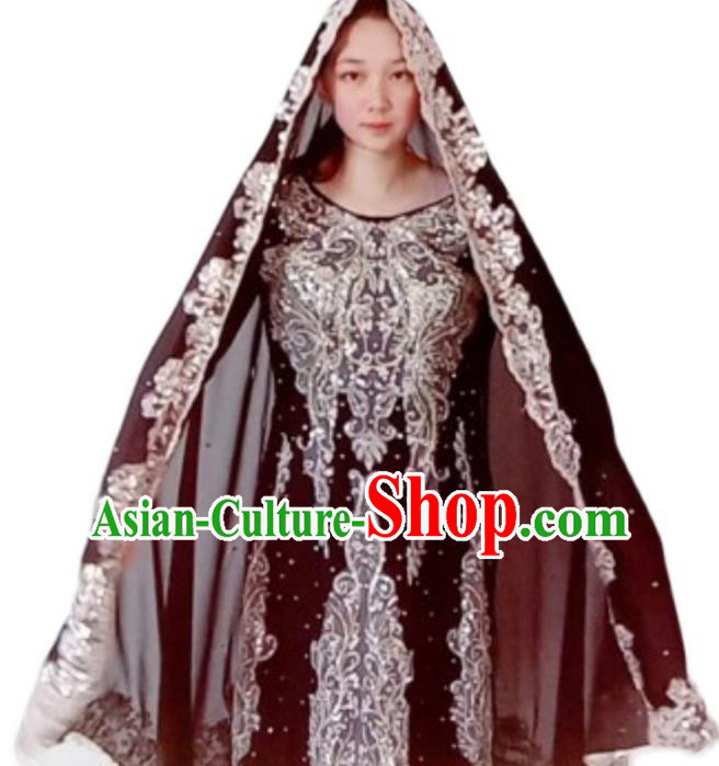 Indian Traditional Wedding Lehenga Clothing Asian India Bride Brown Dress Garment