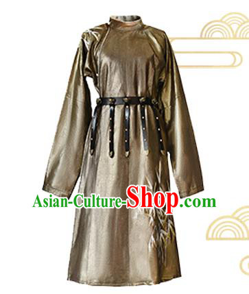 China Traditional Tang Dynasty Round Collar Robe Ancient Female Swordsman Hanfu Garment Clothing