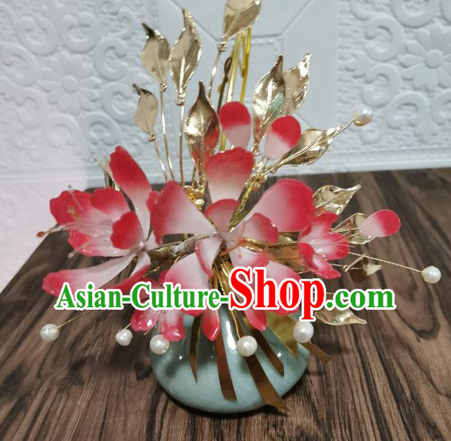 China Ancient Swordswoman Wedding Headdress Handmade Hair Crown Traditional Hanfu Cosplay Hair Accessories