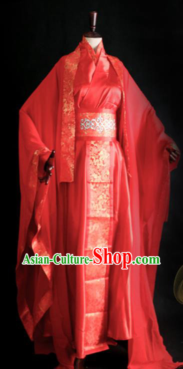 Chinese Cosplay Swordsman Xie Lian Wedding Clothing Traditional Qin Dynasty Childe Apparels Ancient Crown Prince Garment Costumes