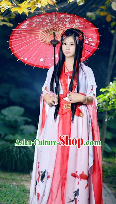 China Traditional Tang Dynasty Palace Lady Hanfu Dress Cosplay Flying Fairy Dance Clothing Ancient Young Beauty Garments