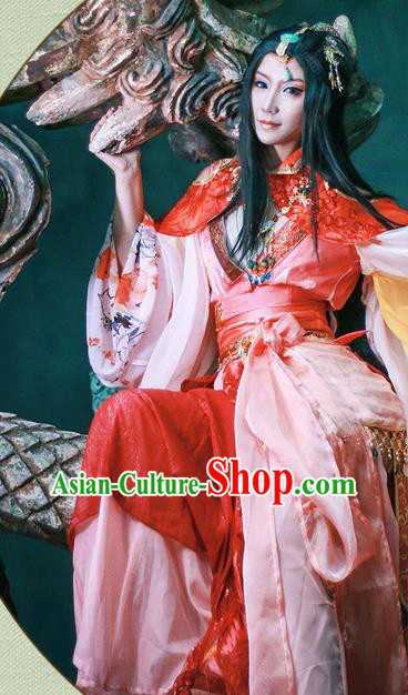 China Ancient Fairy Garments Traditional Jin Dynasty Palace Lady Hanfu Dress Cosplay Princess Clothing