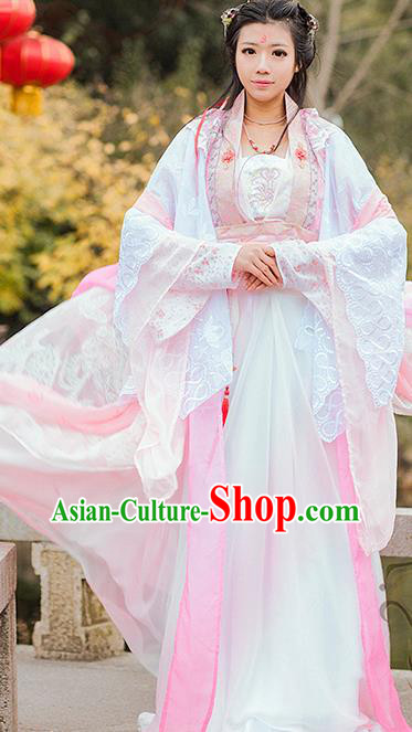 China Cosplay Princess Clothing Ancient Fairy Garments Traditional Song Dynasty Palace Lady Pink Hanfu Dress