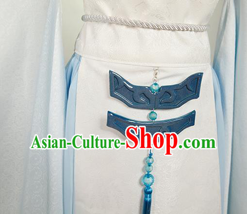 China Cosplay Court Woman Clothing Ancient Empress Garments Traditional Tang Dynasty Princess Blue Dress