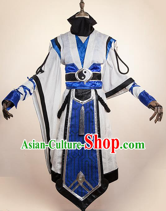 Chinese Cosplay Taoist Priest Clothing Traditional Tang Dynasty Young Hero Apparels Ancient Swordsman Garment Costumes