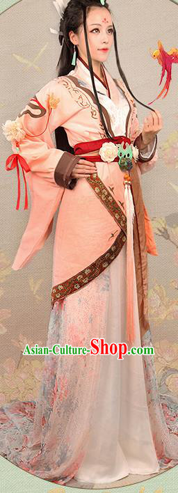 China Traditional Southern and Northern Dynasties Princess Hanfu Dress Cosplay Court Beauty Chu Yu Clothing Ancient Swordswoman Garments