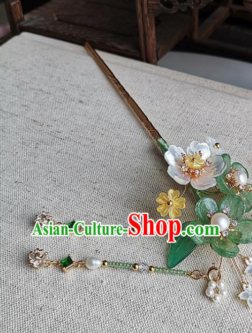 China Traditional Hanfu Tassel Hairpin Handmade Ancient Princess Hair Accessories Song Dynasty Young Lady Hair Stick