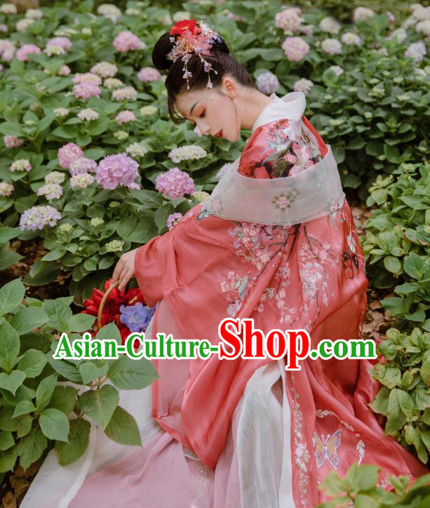 China Song Dynasty Princess Historical Clothing Traditional Ancient Palace Lady Hanfu Dress Garments