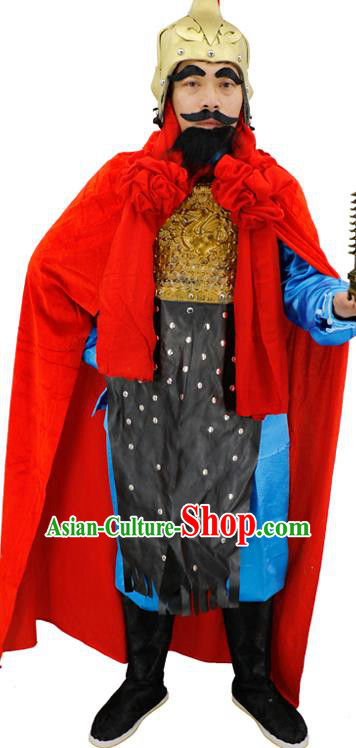 China Cosplay Journey to the West Clothing Ancient Myth General Li Jing Garment Costumes and Headwear