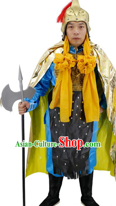 China Ancient Myth General Garment Costumes Cosplay Journey to the West Marshal Tianpeng Clothing and Hat