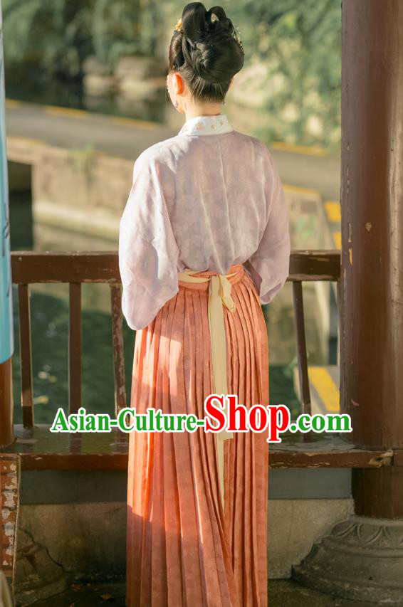 China Traditional Song Dynasty Historical Clothing Ancient Noble Mistress Hanfu Dress Garment Costumes