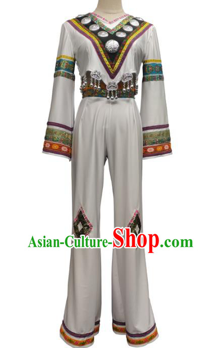 Chinese Yi Nationality Male Garment Costumes Yi Ethnic Group Dance Clothing National Minority Performance Outfits