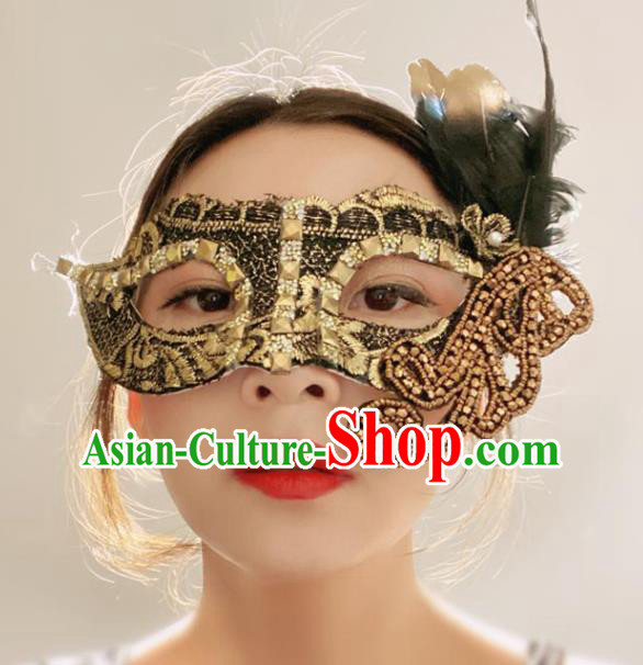 Handmade Brazil Carnival Rivet Mask Halloween Cosplay Face Mask Costume Party Blinder Gothic Queen Headpiece