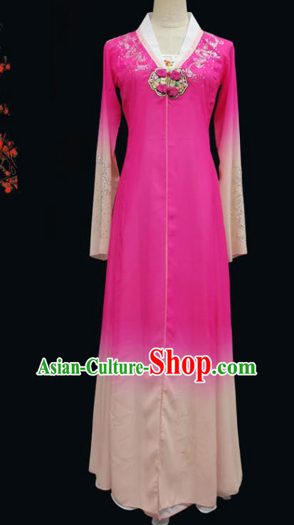 Top Chinese Classical Dance Rosy Dress Woman Solo Dance Garment Costume Traditional Umbrella Dance Clothing