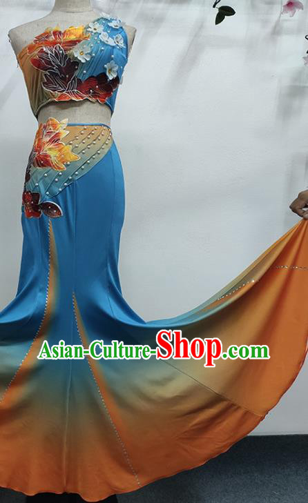 China Yunnan Minority Folk Dance Dress Dai Nationality Stage Performance Clothing Ethnic Female Peacock Dance Garments
